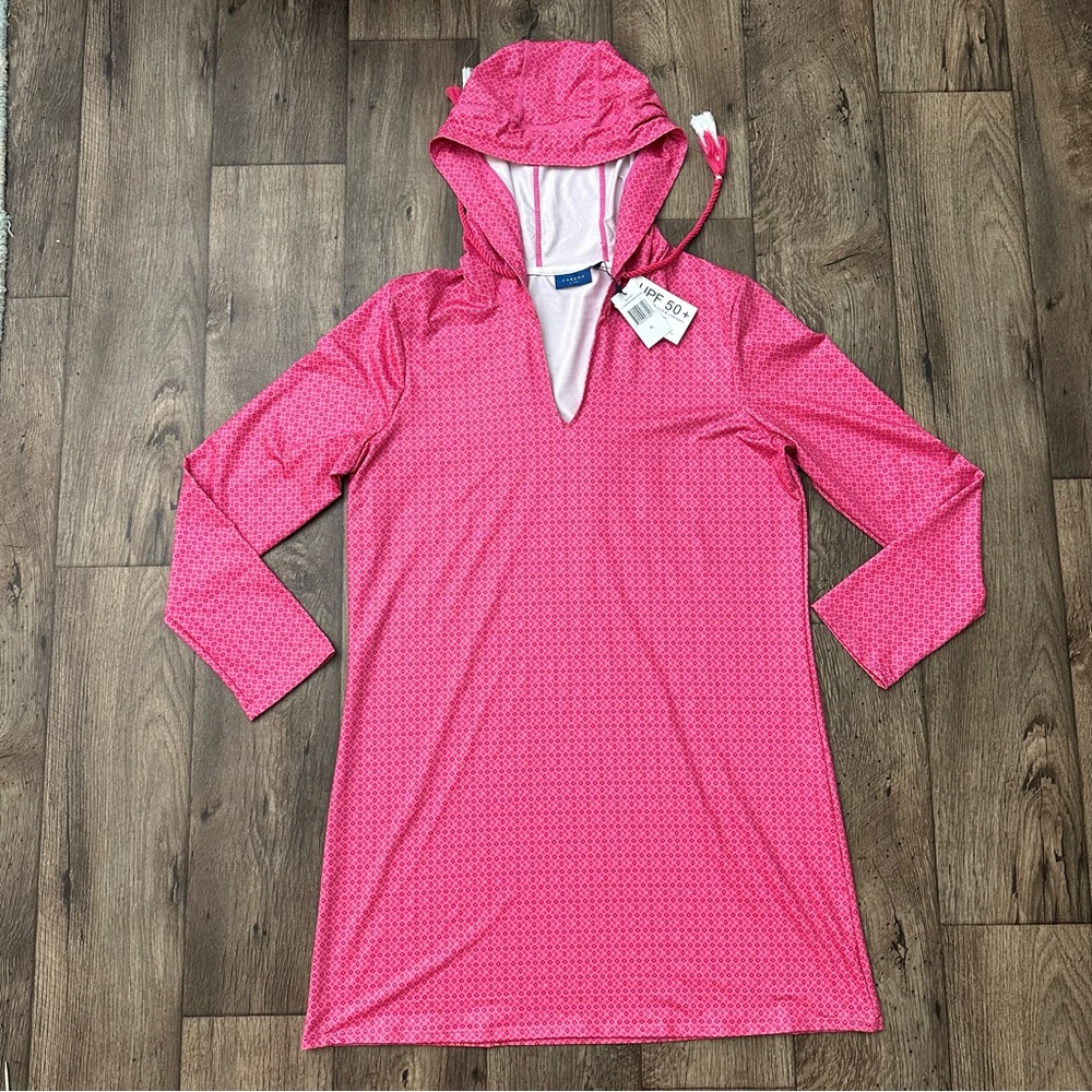 Cabana Life Hooded Beach Cover Up UPF 50+ Women’s Size XL Pink
